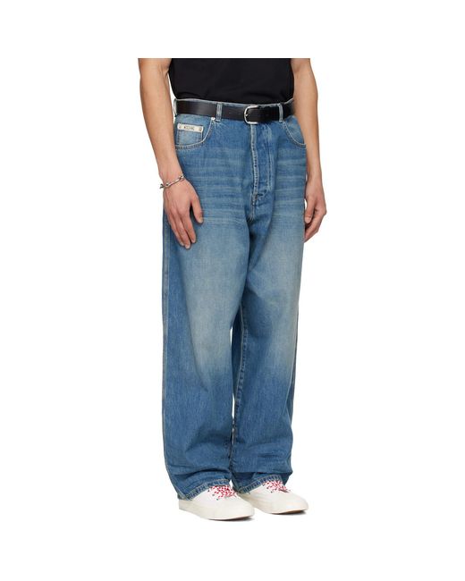 Moschino Blue Faded Jeans for men