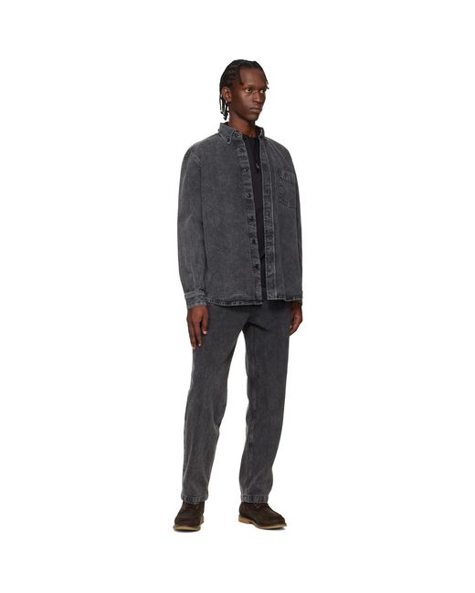 Boss Black Faded Denim Shirt for men