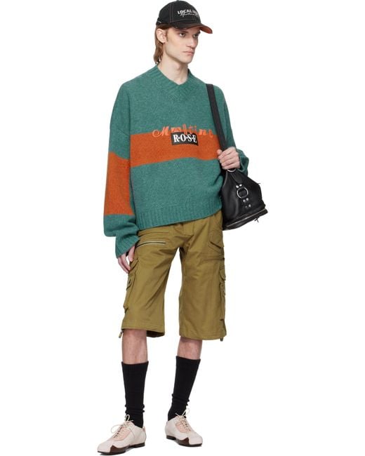 Martine Rose Green Oversized Sweater for men