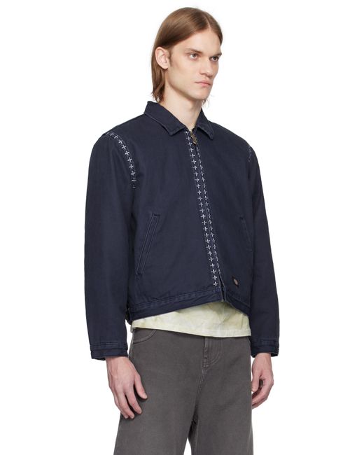 THUG CLUB Blue Dickies Edition X Stitch Eisenhower Jacket for men