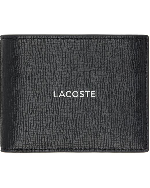 Lacoste Black Printed-Logo Wallet for men