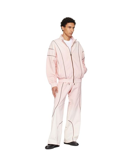 Off-White c/o Virgil Abloh Pink Garment Dye Slouchy Track Pants for men