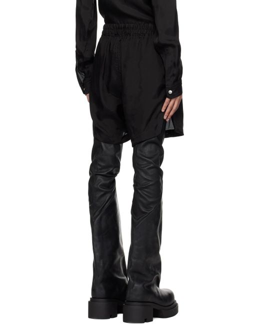 Short noir à glissière bela Rick Owens pour homme en coloris Black