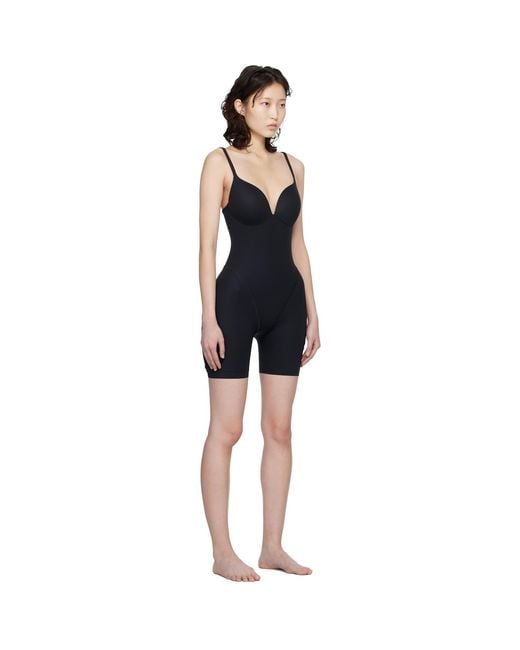 Skims Black Ultimate Body Butt And Hip Enhancing Mid Thigh Bodysuit