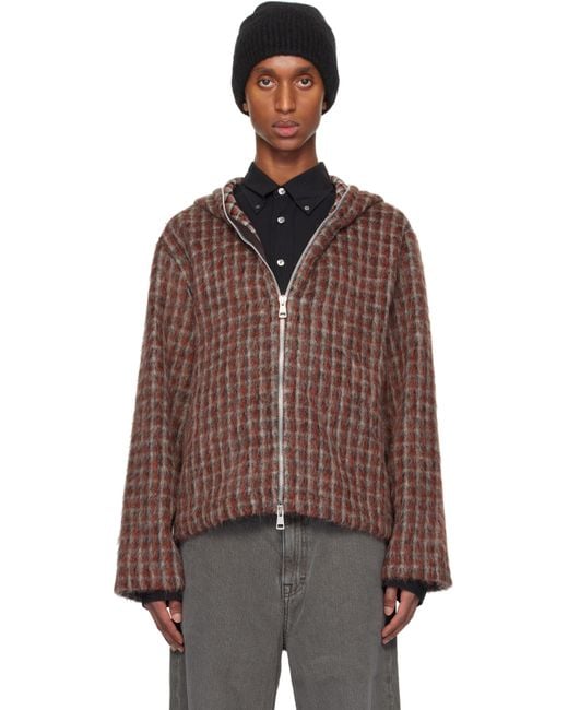 Our Legacy Brown Full Zip Hoodie for men