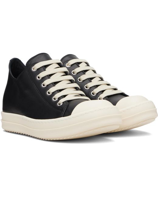 Rick Owens Black Temple Low Sneakers