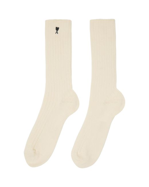 AMI Gray Three-Pack Ami De Coeur Socks for men