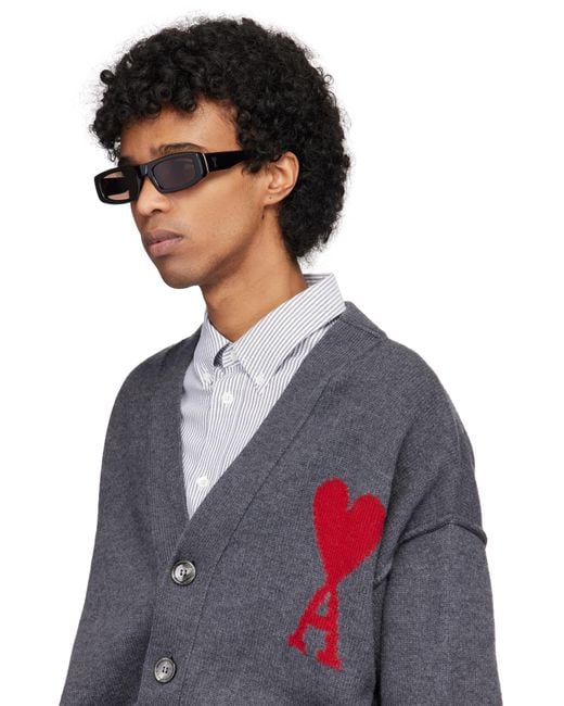 AMI Black 75010 Sunglasses for men