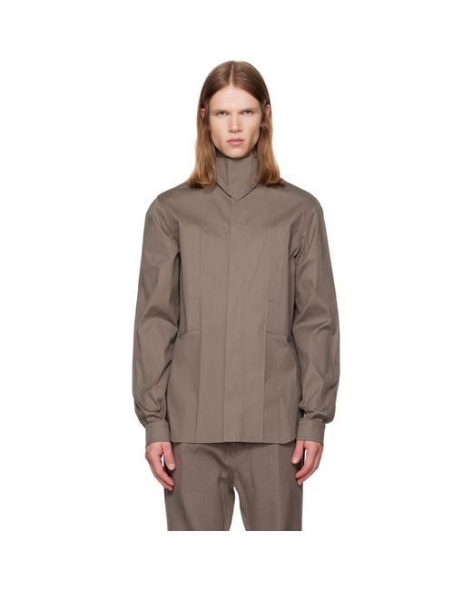 Rick Owens Brown Tower Outershirt for men