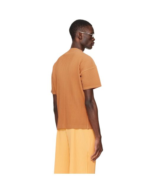 Homme Plissé Issey Miyake Brown Monthly Colors March T-Shirt for men