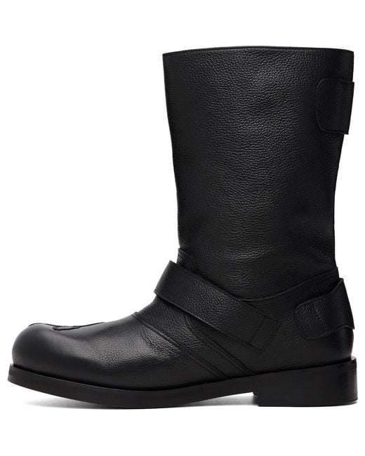 STEFAN COOKE Black Pegasus Biker Boots for men