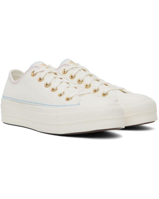 Baskets chuck taylor all star blanc cassé à plateforme Converse en coloris Black