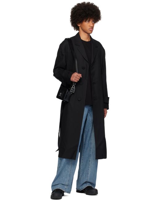 Wooyoungmi Black Belted Single Coat for men