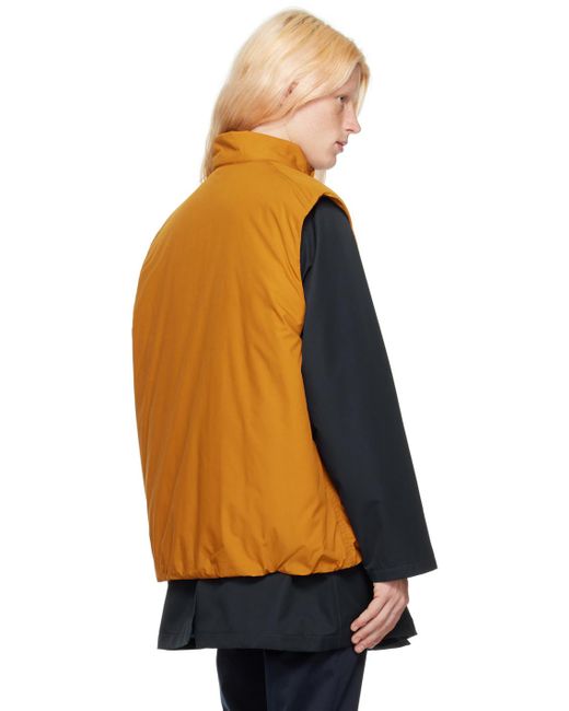 Nanamica Orange Insulation Vest for men