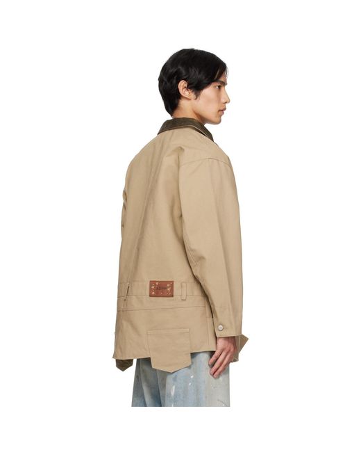 ANDERSSON BELL Natural Carpenter Shorts Inserted Coat for men