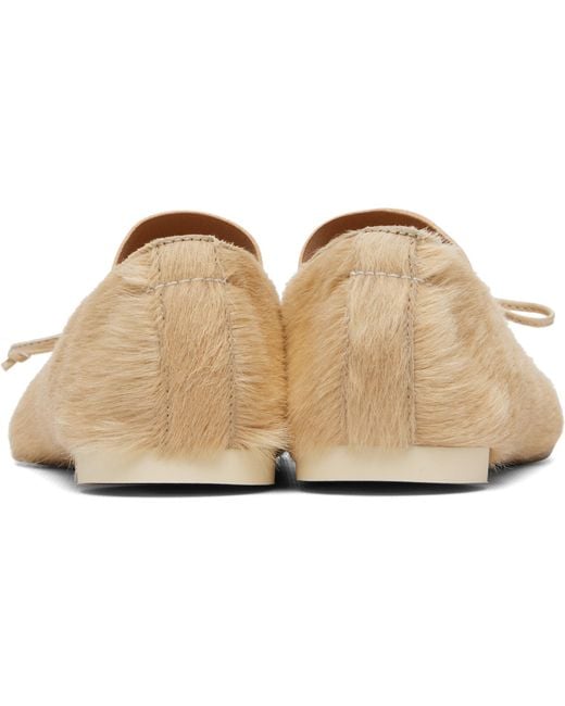 MM6 by Maison Margiela Natural Ballet Calf Hair Ballerina Flats