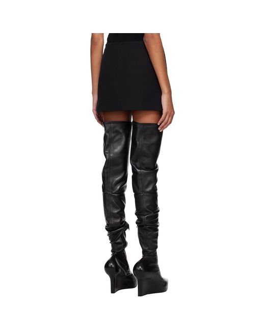 Dion Lee Black Split Hem Miniskirt
