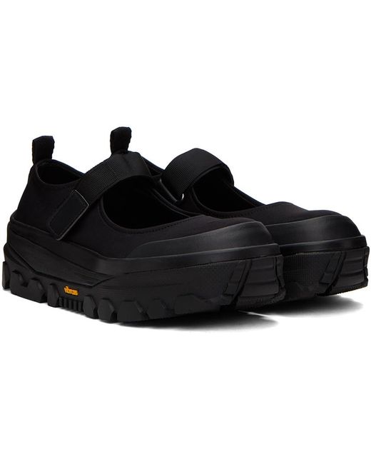 Amomento Black Vibram Mary Jane Loafers