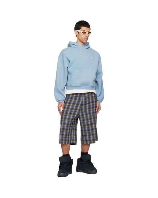 ERL Blue Heathered Hoodie for men