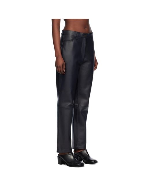Studio Nicholson Black Opie Leather Pants