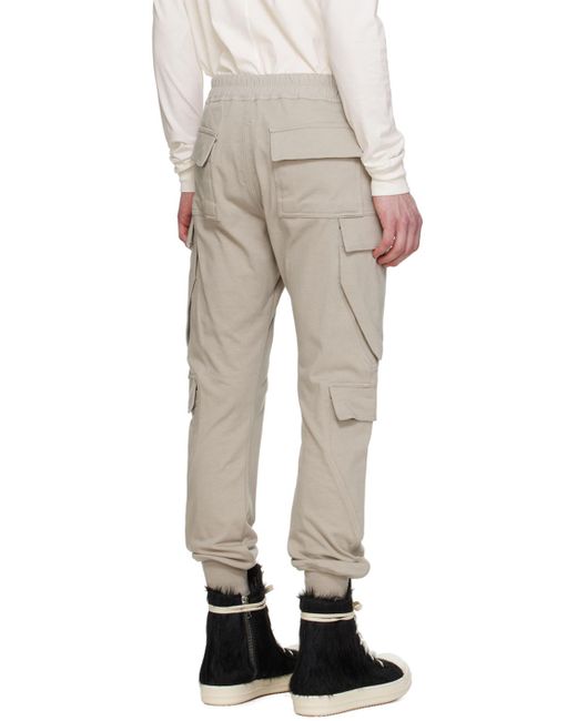 Rick Owens Natural Off-white Mastodon Mega Cargo Pants for men
