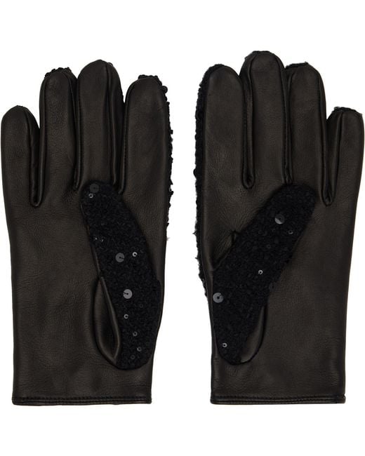 Ernest W. Baker Black Driving Gloves for men