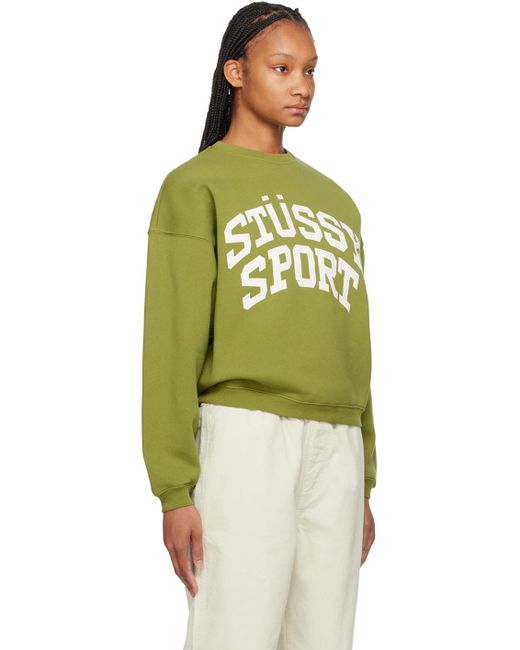トップス stussy 24SS Green Big Crackle Stussy Big Crackle 'Sport' Sweatshirt in Green | Lyst UK