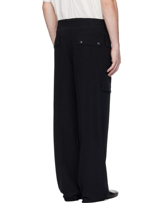 AURALEE Light Cotton Wool Viyella Cargo Pants in Black for Men | Lyst