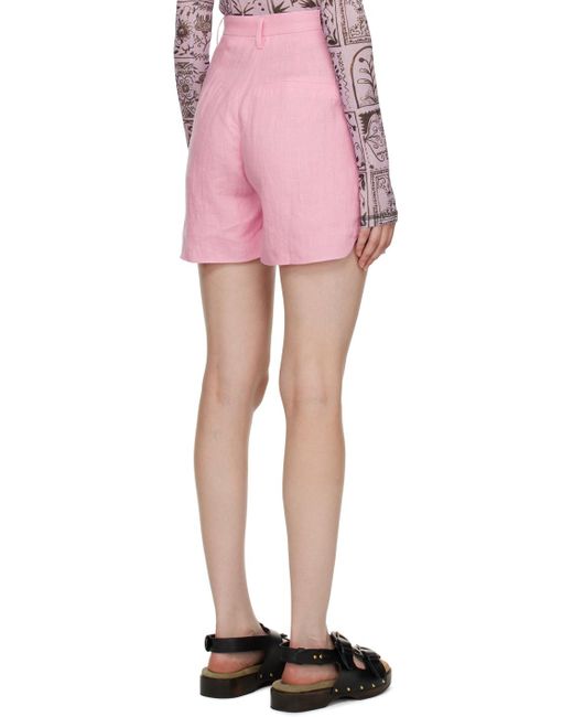 Nanushka Pink Rima Shorts