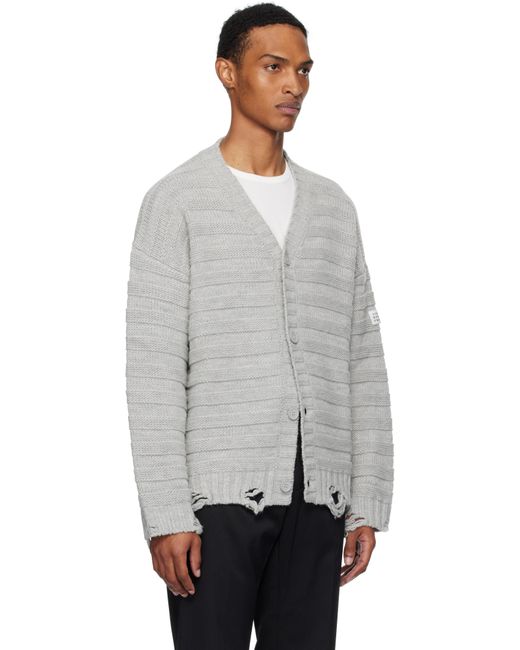 Cardigan Gris En Laine MM6 by Maison Martin Margiela pour homme en coloris Gray