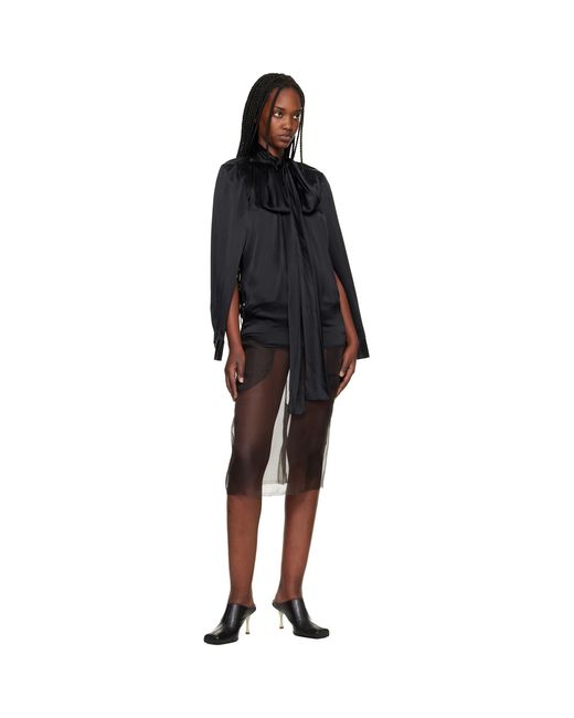 Commission Black Double Minidress