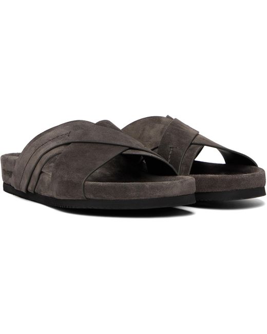 Tom Ford Black Suede Wicklow Slides for men