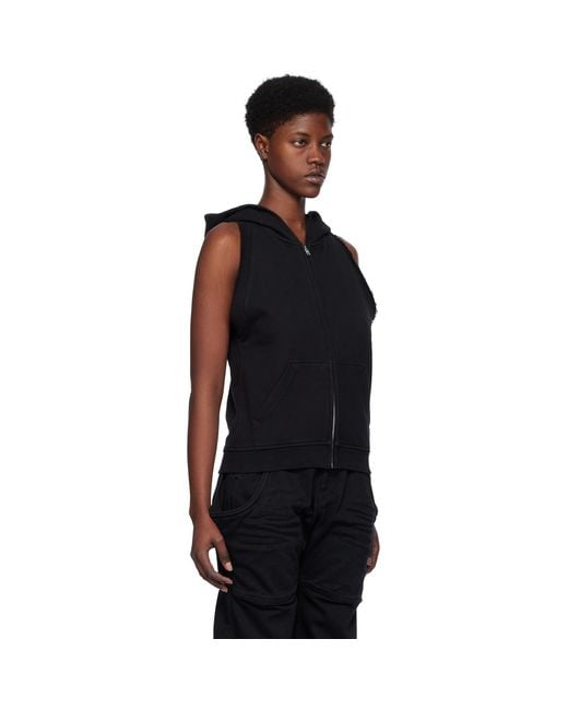 we11done Black Sleeveless Hoodie