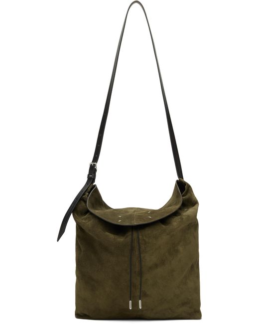 Maison Margiela Black Khaki Suede Small Belt Bag for men
