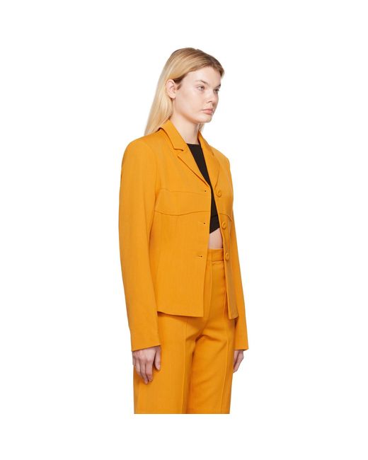 OLENICH Orange Fitted Blazer