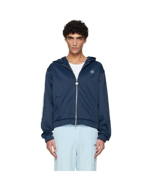 Casablanca Blue Scuba Zip Track Jacket for men