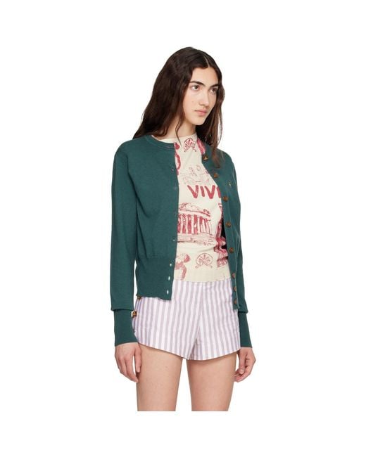 Vivienne Westwood Blue Bea Cropped Cardigan