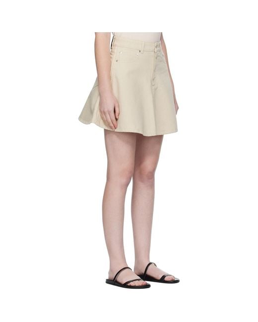 Nanushka Natural Neah Denim Miniskirt