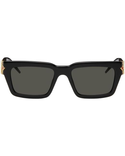 Casablancabrand Black Monogram Plaque Sunglasses for men