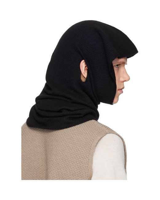 Homme Plissé Issey Miyake Black Cashmere Winter Gear Snood for men
