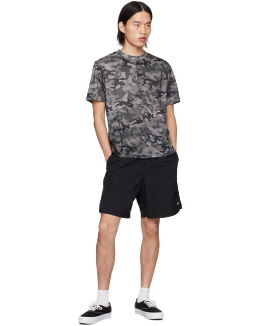 T-shirt gris à motif camouflage Dime pour homme en coloris Black