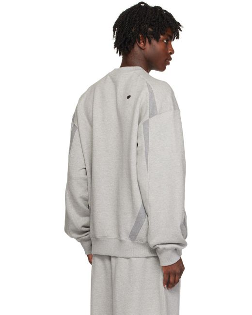 Adererror Gray Paneled Sweatshirt for men