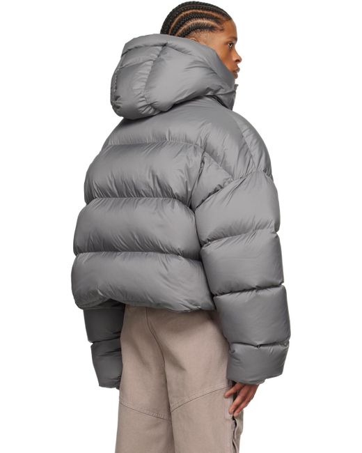 Entire studios Hooded Down Jacket in Grey for Men Lyst UK