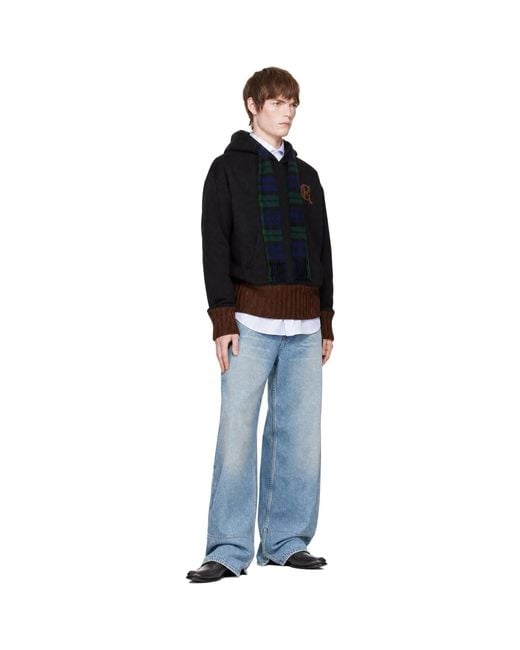 Egonlab Black Scarf Hoodie for men