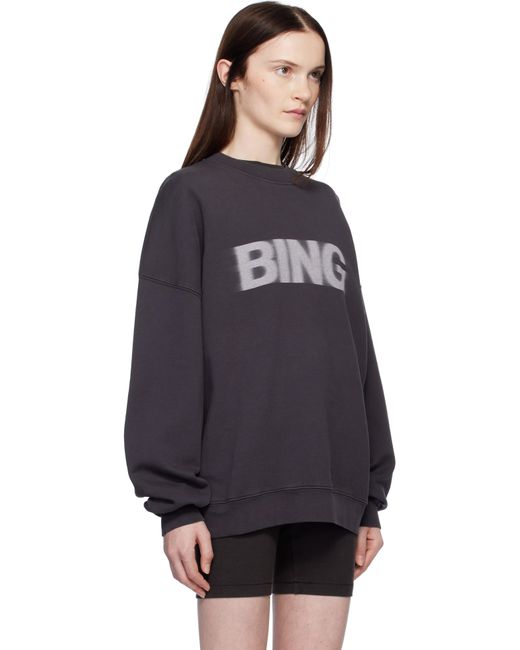 Pull Molletonné Miles Gris Anine Bing en coloris Black