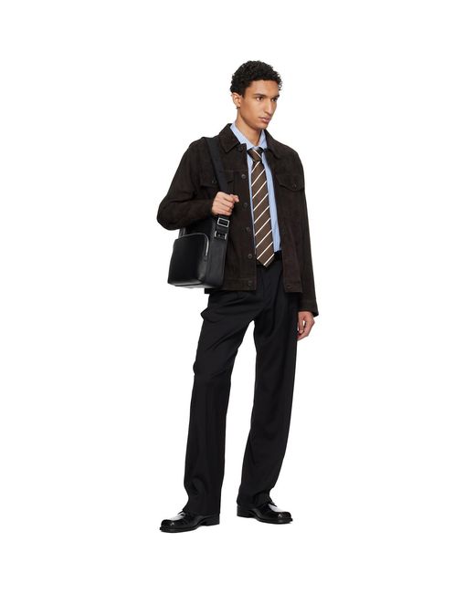 Boss Black Striped Tie for men