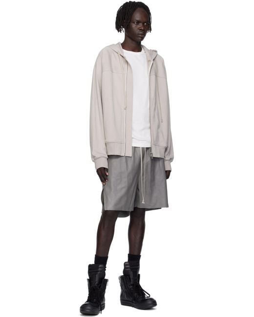 Rick Owens Black Off- Concordians Windbreaker Hoodie for men