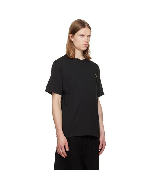 KENZO Black Paris Jumping Tiger' Embroidered T-Shirt for men