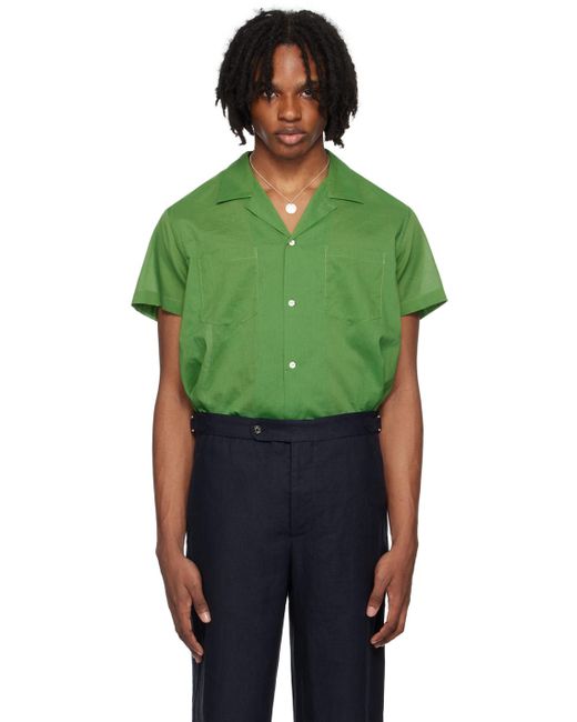 Bode Green Boxy Shirt for men