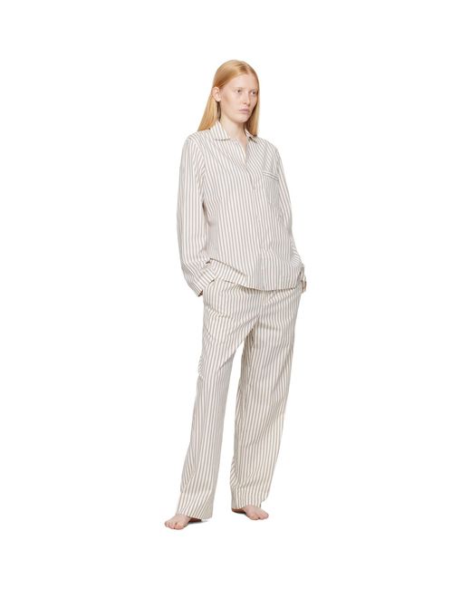 Tekla White Off- & Poplin Pyjama Pants